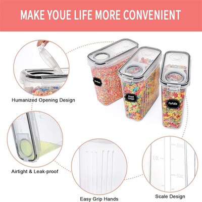 Cereal Containers Food Storage Organization  Baking Supplies