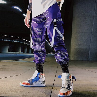 Block Pocket Patchwork Cargo Joggers Men 2022 New Setwear Hi