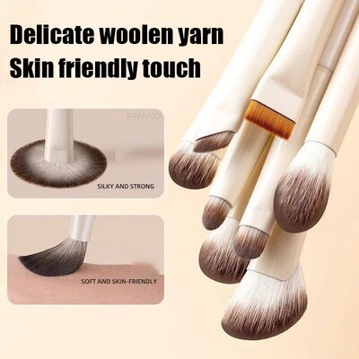 5/6/8/10pcs Natural Eye Makeup Brushes Set Detal Eyeshadow B