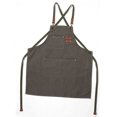 Fashion Canvas Apron Home Kitchen Gardening Work Dress Women