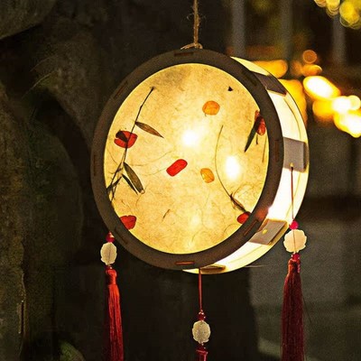 DIY Chinese Lantern Retro Paper Lamp Lantern Portable Blosso