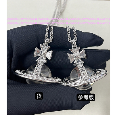 W3Studio小众Pina大号项链土星orb项链Nana立体土星球锁骨毛衣链