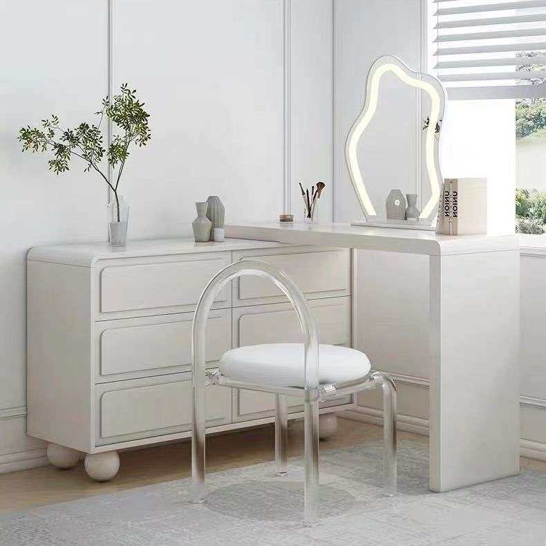 轻奢奶油风烤漆梳妆台斗柜收纳柜法式现代转角可伸缩化妆桌子一体,3C数码配件,其它配件,淘宝优惠券,粉丝福利购,淘宝优惠卷