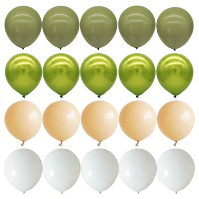 40pcs 10inch Avocado Green Skin Color Latex Balloons Baby Sh