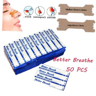 50 Pcs Nasal Strips Better Breath Good Sleeping Anti Snoring