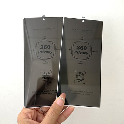360 Fingerprint unlocking PRIVACY ANti-SPY Glass Film Scre