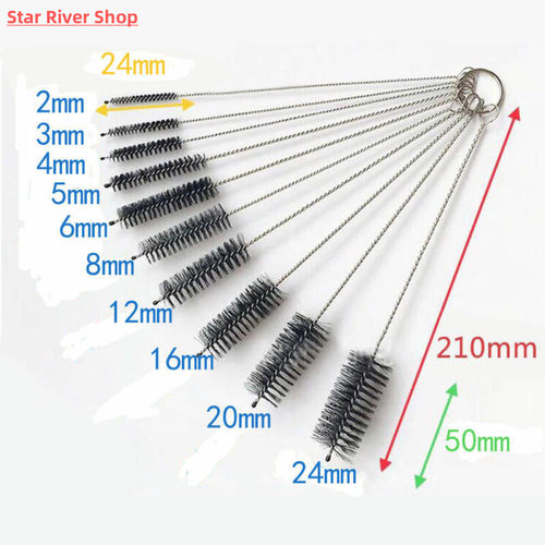 1PC Nylon Straw Brush Cleaner Bottle Tube Pipe Small Long Cu