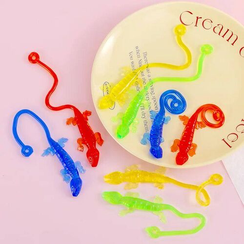 1pc Random Funny Colorful Sticky Climbing Lizard Kids Birthd