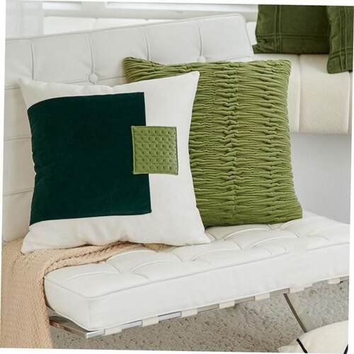 Light Luxury Green Home Sofa Throwing Pillow with Soft Decor