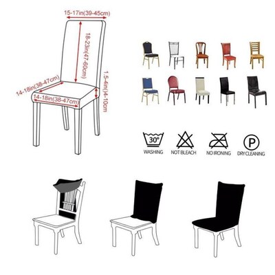 Solid Color Chair Cover Spandex Stretch Elastic Chair Covers
