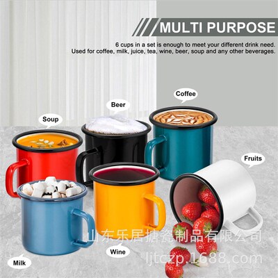 Enamel Mug Outdoor Coffee Cup Enamel Milk Coffee Cup Househo