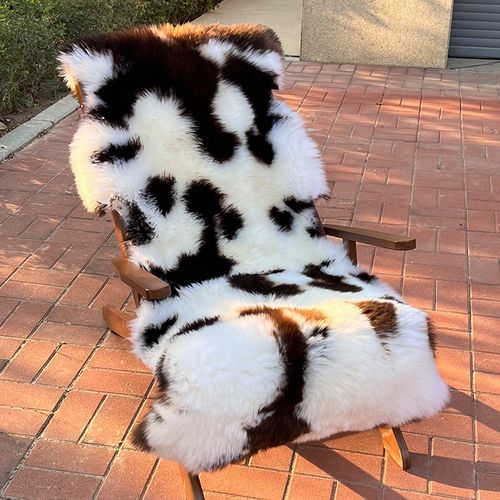 冬季长毛躺椅通用垫子摇椅坐垫午休羊毛坐垫折叠椅垫皮毛一体藤椅