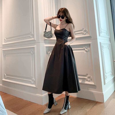 Summer New Womens Sexy Sling Elegant Strapless Large Swing