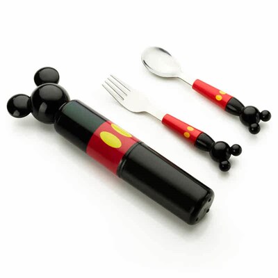 3pc/set Baby Dishes Stainless Steel Baby Spoon Fork Portable