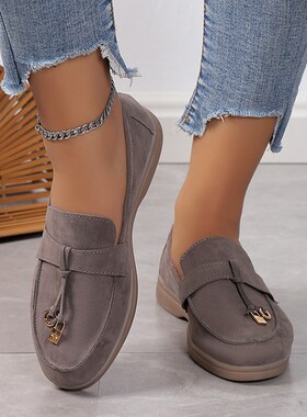 Womens Flat Shoes 2023 Summer New Leather Loafers Multi-Col