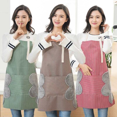 Thickened Hand-wiping Apron Oil-proof and Waterproof Womens