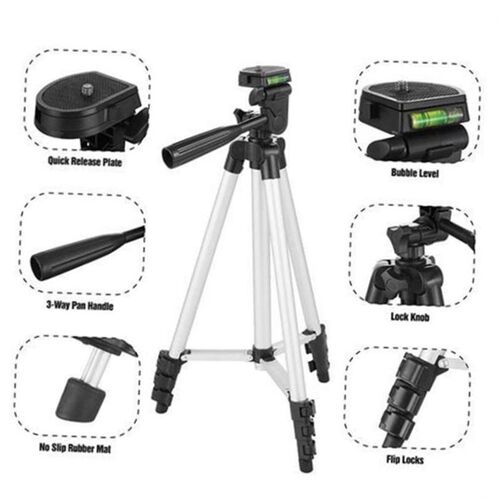 For Mobile SmartPhone Camera Tripod Stand Holder Clip Remote