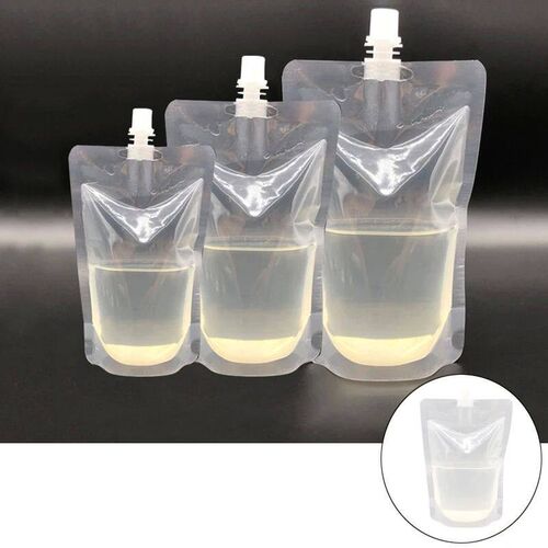 100ml-500ml Travel Drink Spout Pouches Transparent Plastic B