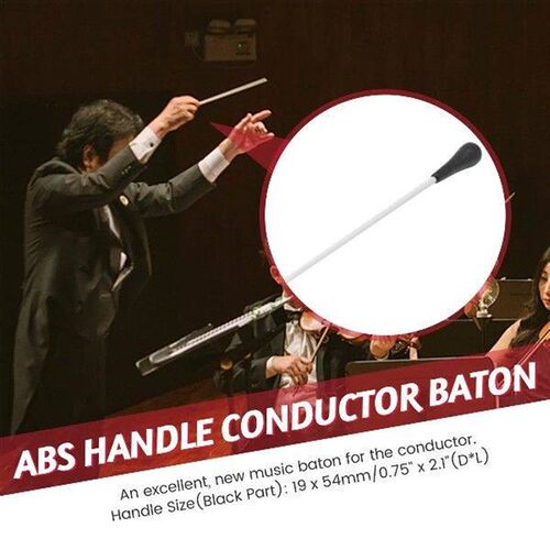 New Black ABS Handle Musical Music Conductor Baton Gift