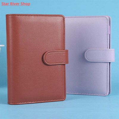 1 Set Budget Book Loose Leaf Multi-use Faux Leather Money Sa