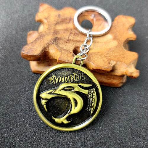 Thundercats 3D Keychain Leopard Panther Head Shield Sword Me