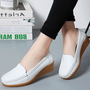 Women Shoes 2023 New Leather Flat Shoes Slip On Women Loafer