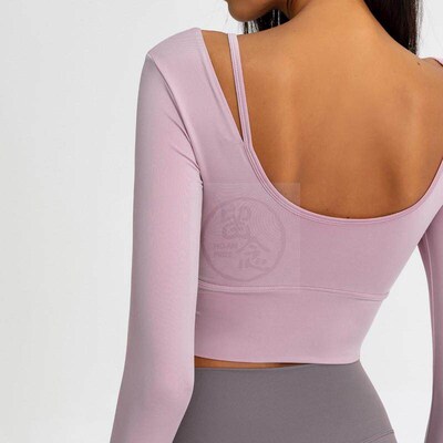 ~Yoga clothes top women with breast pad autumn and winter su