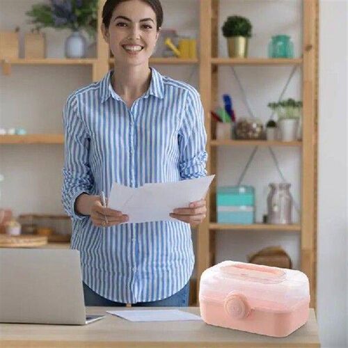 Portable Medicine Box Clear Pills Container Multifunctional