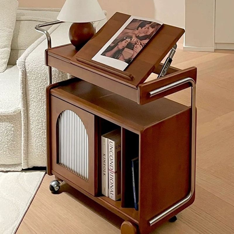 实木边柜茶水柜中古电视沙发小推车客厅茶几床头可移动复古边几,住宅家具,移动边几/推车,淘宝优惠券,粉丝福利购,淘宝优惠卷