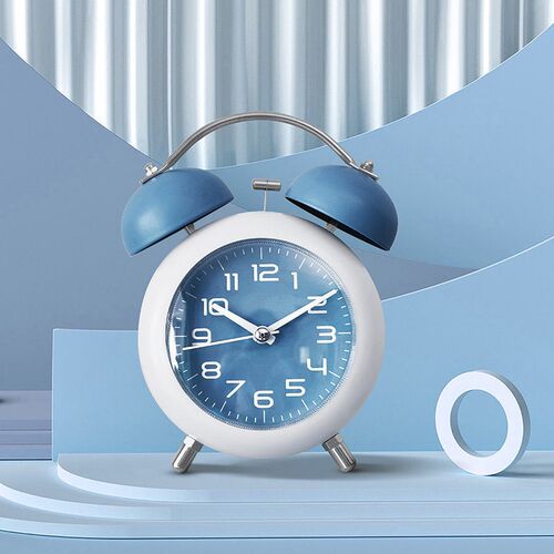 Large-sized alarm clock with night light for bedroom desktop