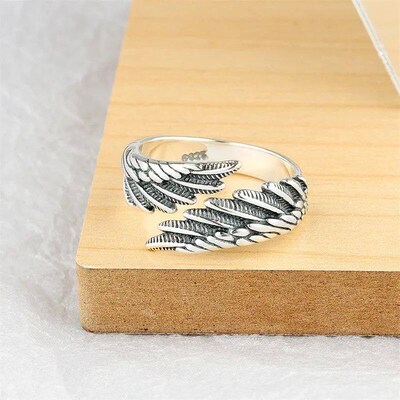 Sole Memory Vintage Thai Silver Feather Wings Silver Color F