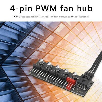 5 Port Desktop PC Cooler Cooling Fan Hub Splitter