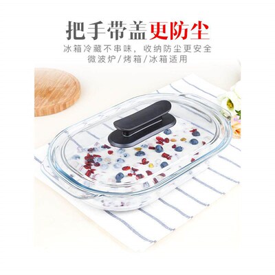 Fenix/fenix 3-liter Tempered Glass Oval Baking Pan with Lid