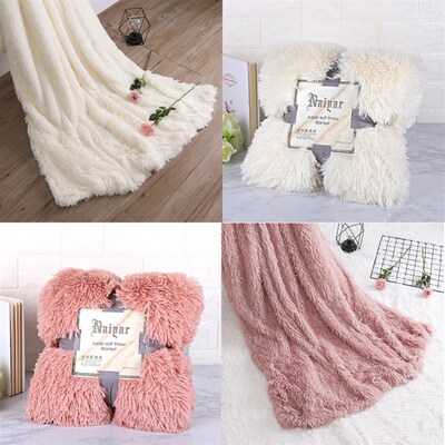 Blankets Soft Fur Faux With Fluffy Throw Blanket Bed Sofa
