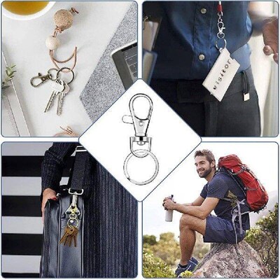 50Pcs Metal Lobster Clasp 360 Degree Rotating Key Chain