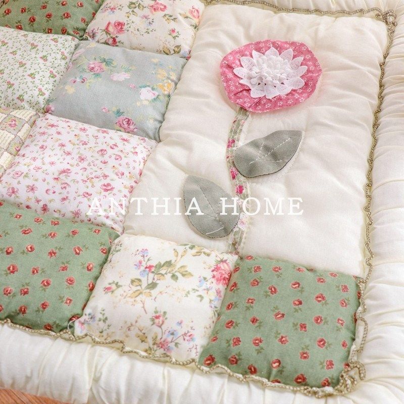 韩式立体贴布绣花朵椅子垫厚全棉小清新坐垫餐椅垫学生实木馒头垫,居家布艺,椅垫,淘宝优惠券,粉丝福利购,淘宝优惠卷