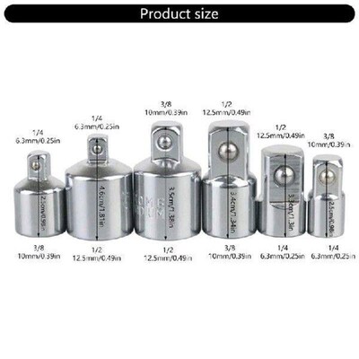 Socket Adapter Converters Reducers Set 3/8 To 3/8 to 1/4