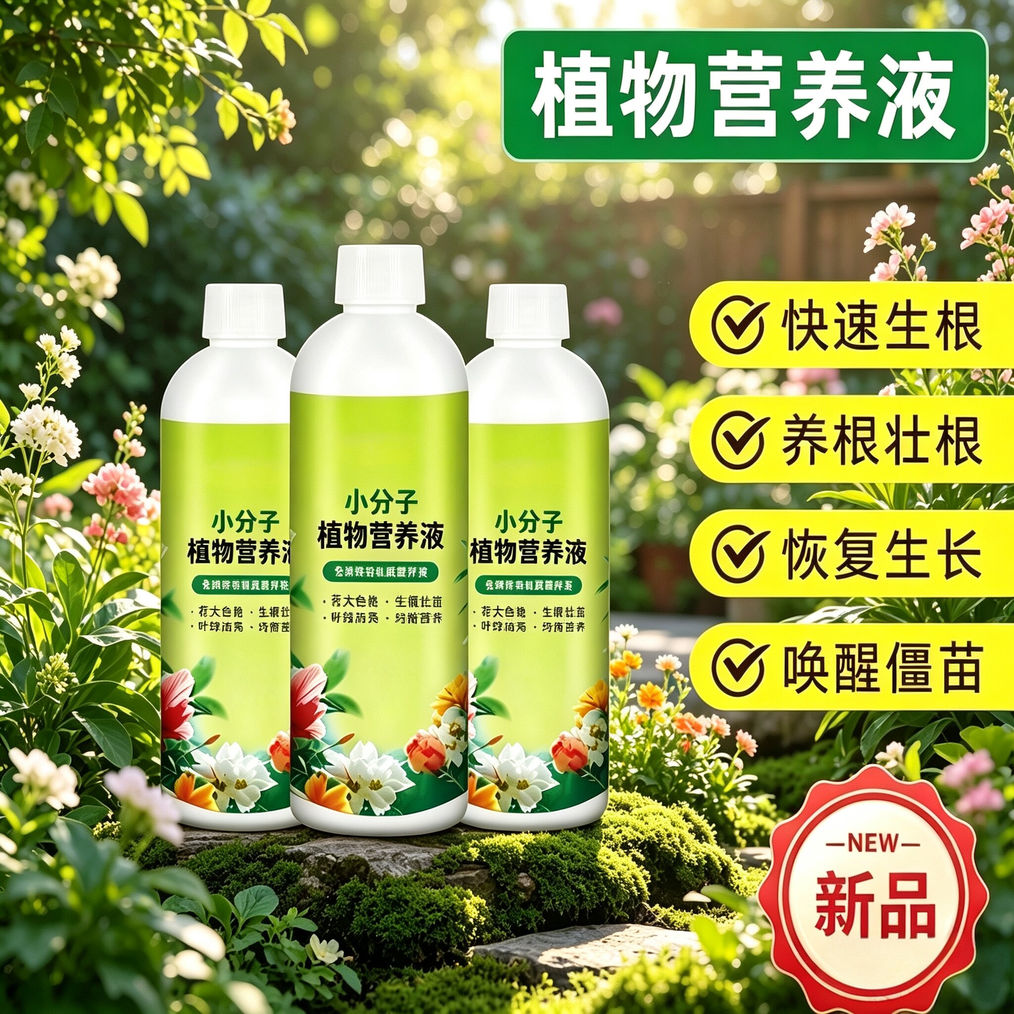 【快速生长】植物再生剂浓缩营养液绿植通用花卉盆栽水溶肥料TQ2