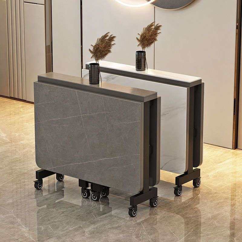 折叠餐桌岩板超薄家用小户型免安装简易饭桌可伸缩移动多功能餐桌,3C数码配件,其它配件,淘宝优惠券,粉丝福利购,淘宝优惠卷