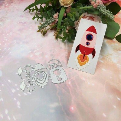 Rocket Metal Cutting Dies Stencil Scraping DIY Album