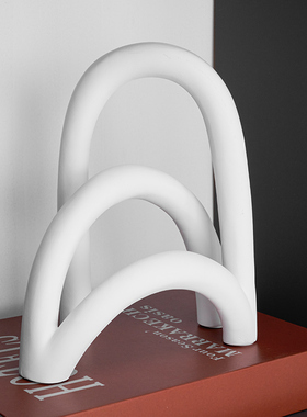 玻璃花器样板间书房书柜软装摆设样品屋展示中心展厅家居饰品创意