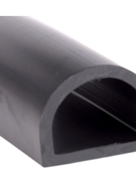 D型*30橡胶防撞条半圆形空心橡胶管橡胶护D型管机械防撞减震