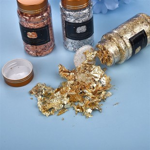 Imitation Gold Silver Copper Foil Sequ Glitter Foil Paper Na