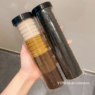 Hair rope rubber band female high elasticity black hair tie