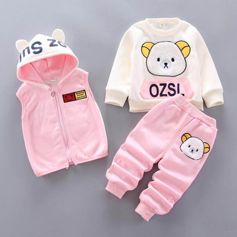 Baby Boys And Girls Clothing Set Tricken Fleece Children Hoo