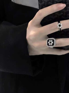 Vintage Silver Plated Cross Ring set for Women Gothic Punk S