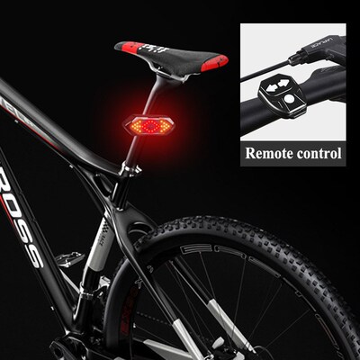 Bicycle LED Taillight Rear Lamp Smart Bike Wireless Remote T