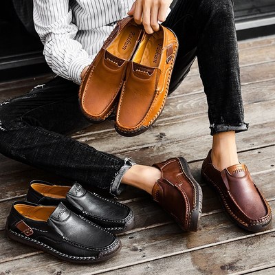 Leather Shoes for Men Soft Shoes Man Comfortable Casual Men