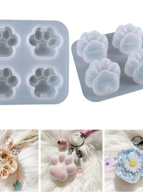 Kitten Claw Keychain Mold DIY Resin Mold Crystal Epoxy Silic