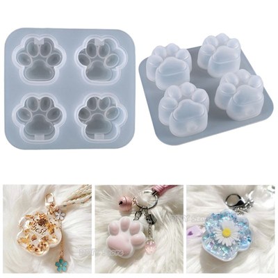 Kitten Claw Keychain Mold DIY Resin Mold Crystal Epoxy Silic